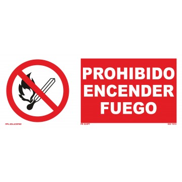 Señal: Prohibido encender fuego