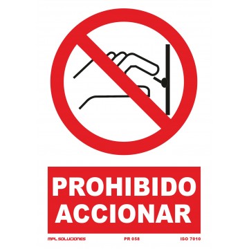 Señal: Prohibido accionar