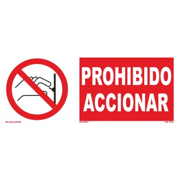 Señal: Prohibido accionar