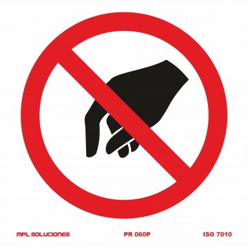 Señal: No tocar