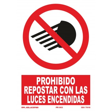 Señal: Prohibido repostar con las luces encendidas