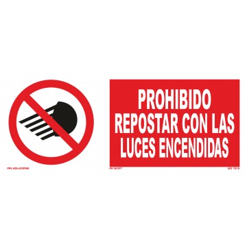 Señal: Prohibido repostar con las luces encendidas