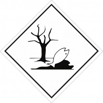 Señal adhesiva peligro para el medio ambiente