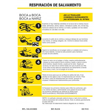 Cartel Respiración de Salvamento