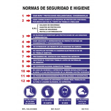 Cartel Seguridad e higiene