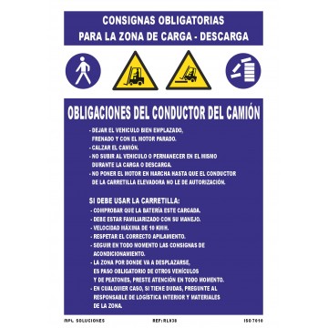 Cartel Consignas Obligatorias