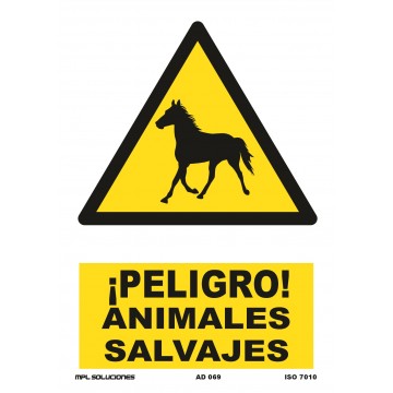 Señal: ¡Peligro! Animales salvajes