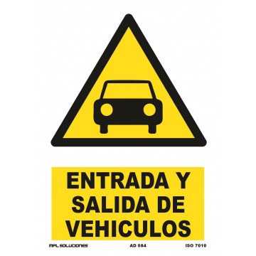 Señal: Entrada y salida de vehículos