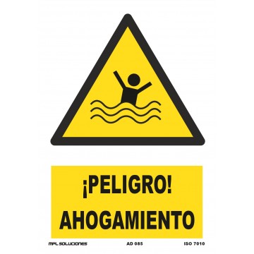 Señal: ¡Peligro! Ahogamiento