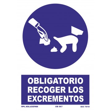 Señal: Obligatorio recoger los excrementos