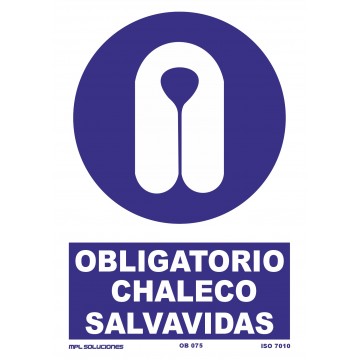 Señal: Obligatorio chaleco salvavidas
