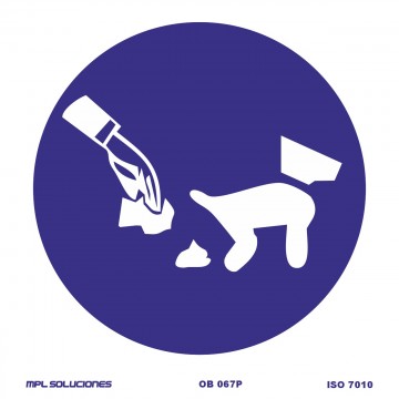 Señal: Obligatorio recoger los excrementos