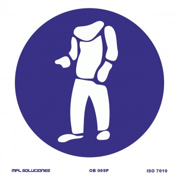 Señal: Obligatorio usar ropa de frío