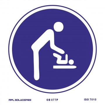 Señal: Mesa para cambiar pañales