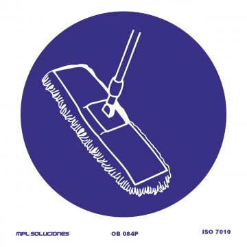 Señal: Uso obligatorio de mopa