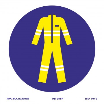 Señal: Uso obligatorio de ropa de alta visibilidad