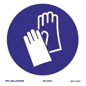 Señal: Uso obligatorio de guantes químicos