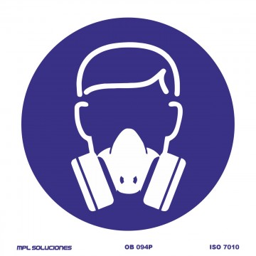 Señal: Uso obligatorio de semimáscara