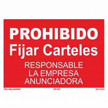 Señal: Prohibido fijar carteles