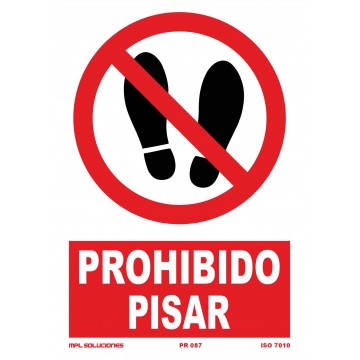 Señal: Prohibido pisar