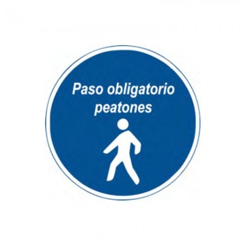 Adhesivo para suelo Paso Obligatorio peatones, 40 cm