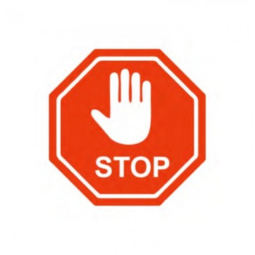 Adhesivo para suelo STOP, 40 cm