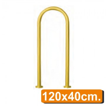 Protector Peatones Amarillo con plato de fijación 120x40 cm