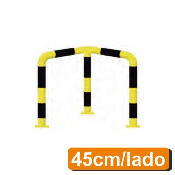 Barrera protectora esquinas 45cm/lado tubo Ø6cm