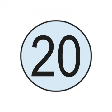 Placa Disco Nacional Limitación Velocidad 20km/h Réflex N2, Aluminio