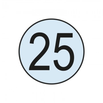 Placa Disco Nacional Limitación Velocidad 25km/h Réflex N2, Aluminio