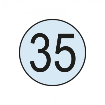 Placa Disco Nacional Limitación Velocidad 35km/h Réflex N2, Aluminio