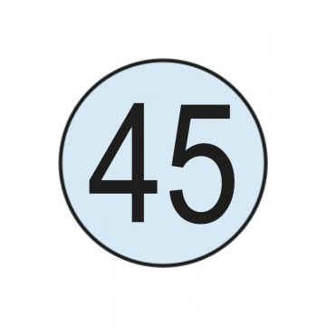 Placa Disco Nacional Limitación Velocidad 45km/h Réflex N2, Aluminio