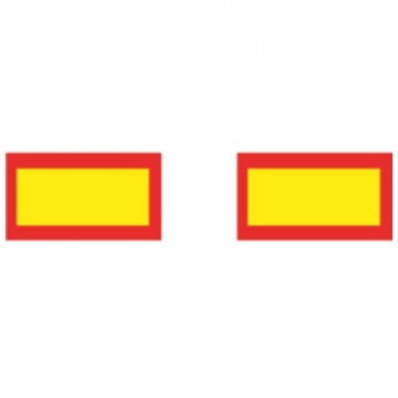 2 Placas Vehículo lento 56,5x20cm