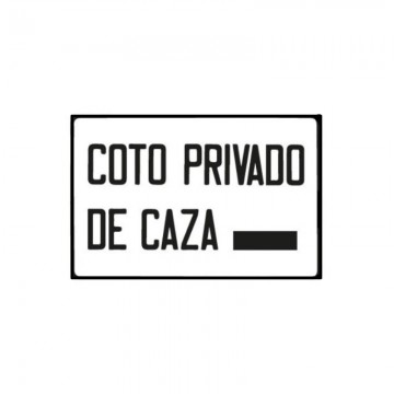 Placa Coto privado de caza 40x30 cm