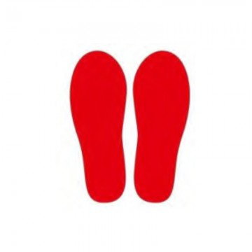 Juego 2 huellas Rojas 27x10cm