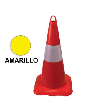 Cono señalización 1 Pieza Mod. B. 54 cm, Amarillo