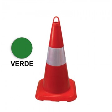 Cono señalización 1 Pieza Mod. B. 54 cm, Verde