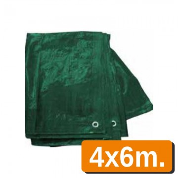 Toldo Polietileno Verde 4x6m 120 gr.