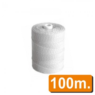 Rollo cuerda blanca trazadora de 100 m.