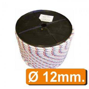 Bobina Cuerda Certificada Poliéster Alta Tenacidad ⌀12 mm,  100 m.