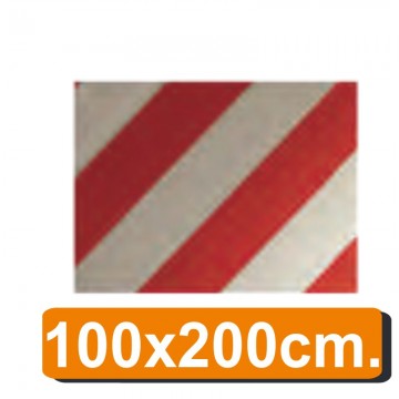 Protector parking foam rojo/blanco columna 100x200 cm