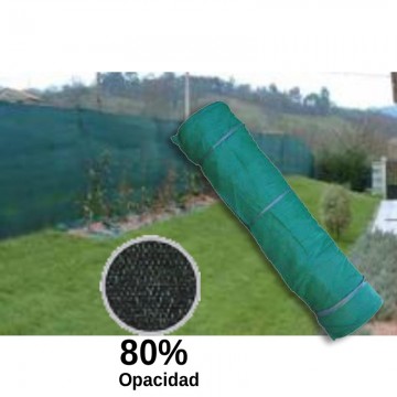 Malla sombreo/ocultación 80% de opacidad (rollo 100m de largo X 2m de alto)