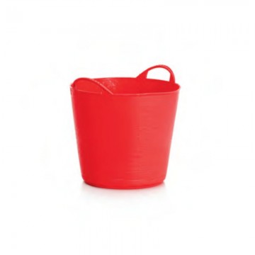 Capazo de goma 26 L. Rojo