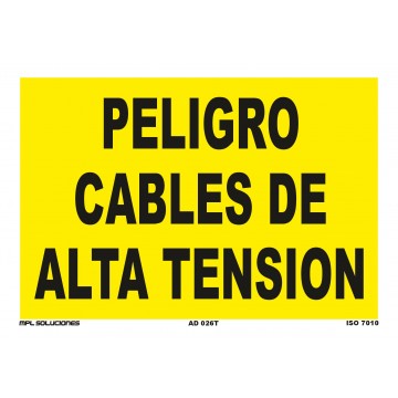 Señal: Peligro cables de alta tensión