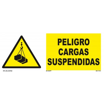 Señal: Peligro cargas suspendidas