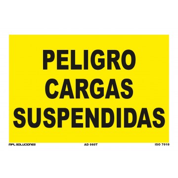 Señal: Peligro cargas suspendidas