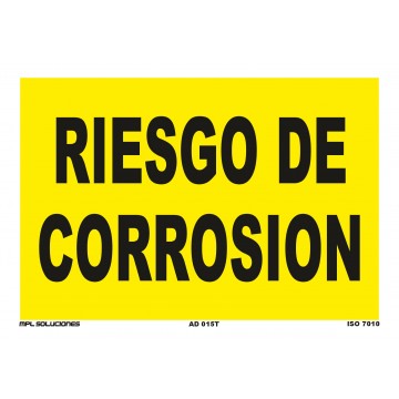 Señal: Riesgo de corrosión