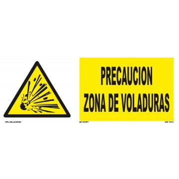 Señal: Precaución zona de voladuras
