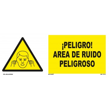 Señal: ¡Peligro! Área de ruido peligroso