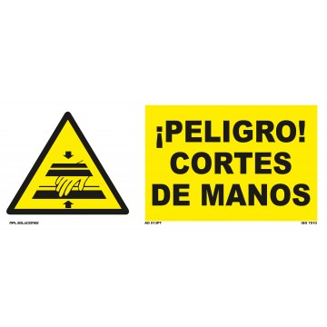 Señal: ¡Peligro! Cortes de manos